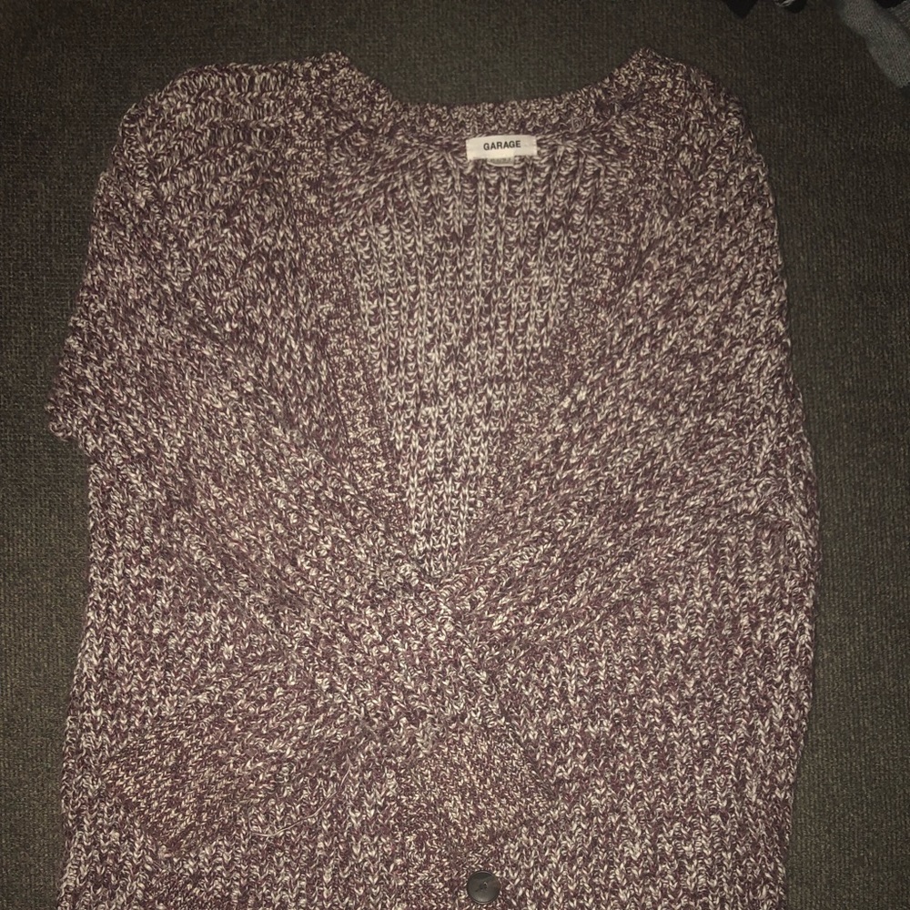 Garage Cardigan plum color,  worn once size Xs